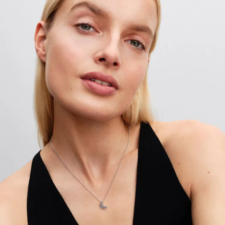 Pandora Halbmond-Anhänger-Halskette - 394259C01-50