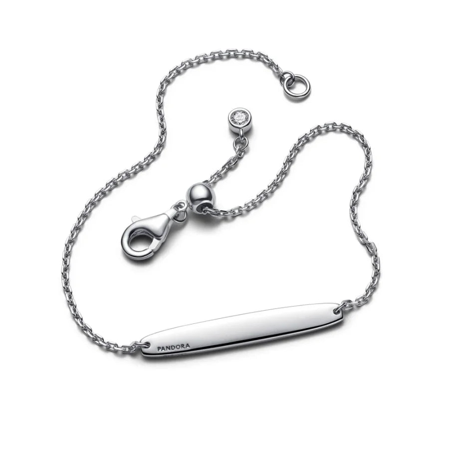 Pandora Kettenarmband mit Stegplatte mit Gravurmöglichkeit - 594010C01-18