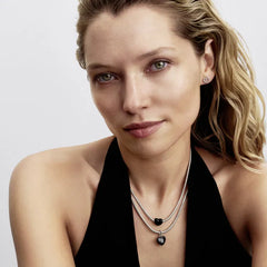 Pandora Mattschwarzes Keramik Herz Vorhängeschloss Charm Anhänger - 794424C02