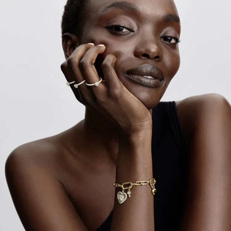 Pandora ME Radiating White Heart Medallion Charm - 764409C01