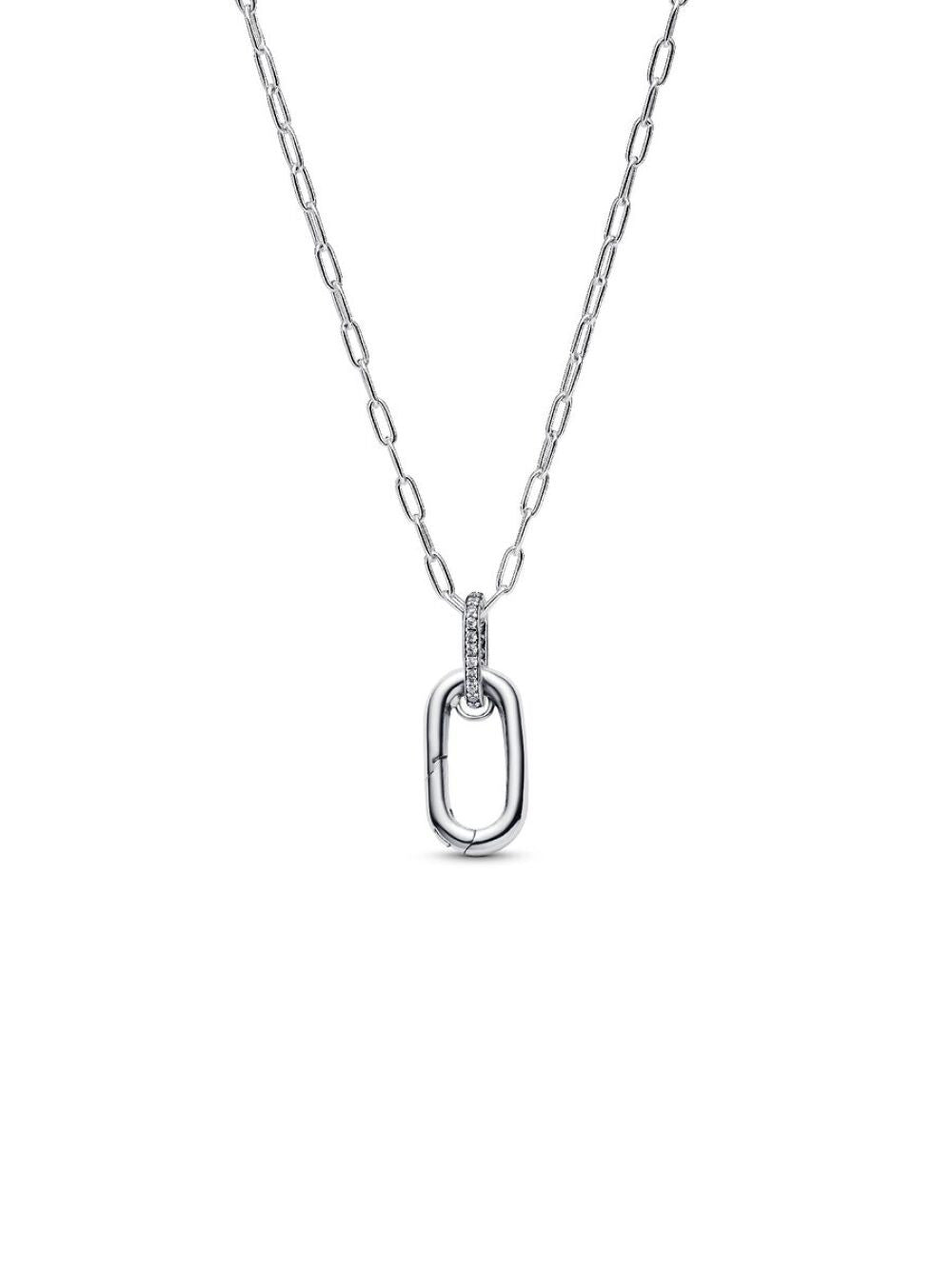 Pandora ME Silberkette mit ovalem Anhänger und Zirkonia - 394086C01-50