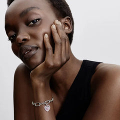 Pandora ME Strahlendes Rosafarbenes Herz Medaillon Charm - 794409C01