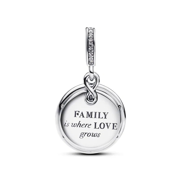 Pandora Moments Glow-in-the-dark Infinity Tree Double Dangle Charm 925 Silver -  793599C01