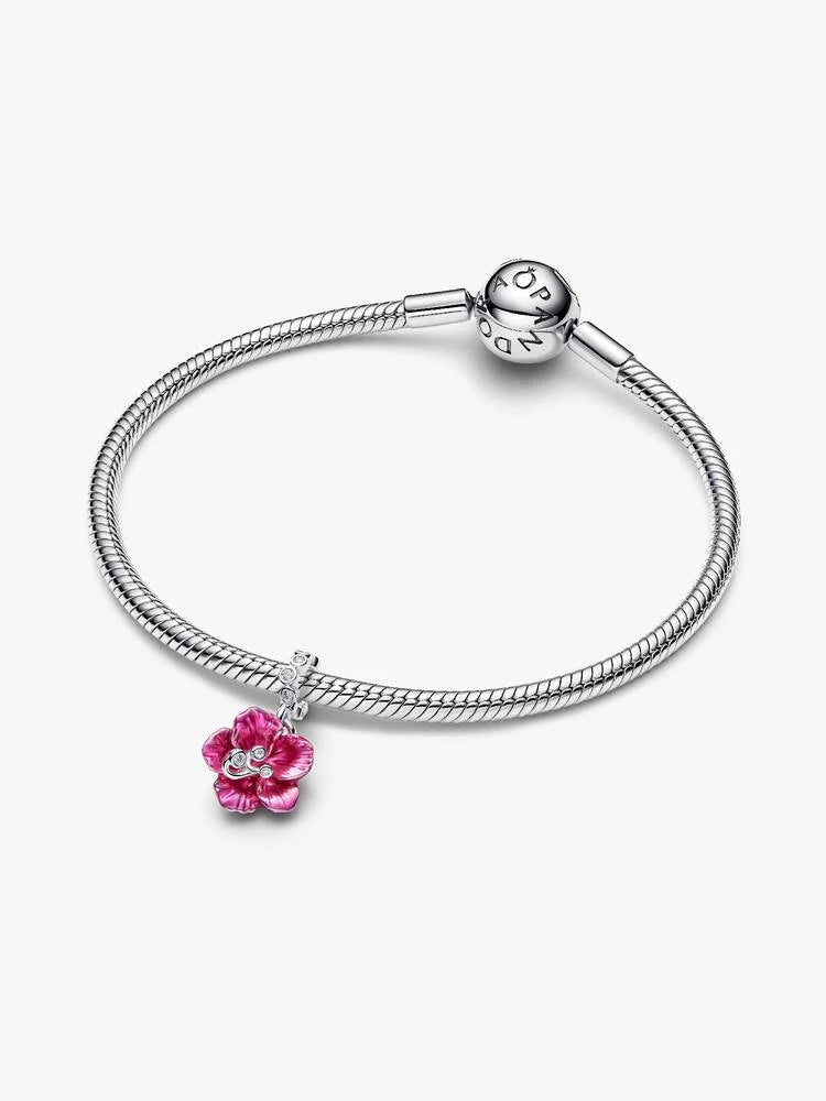 Pandora Moments Hibiskus Charm-Anhänger 925 Silber Damenschmuck - 794698C01