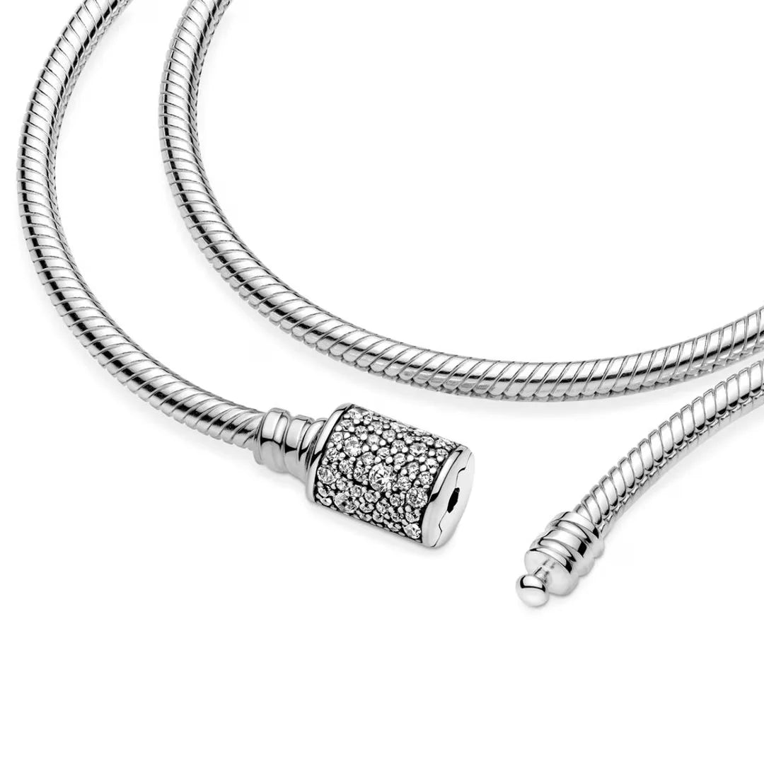 Pandora Armband für Damen: Mehrreihiges Snake Chain - Sterling-Silber