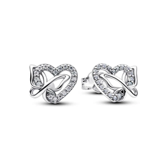Pandora Moments Verschlungenes Herz & Schmetterling Ohrstecker - 294476C01