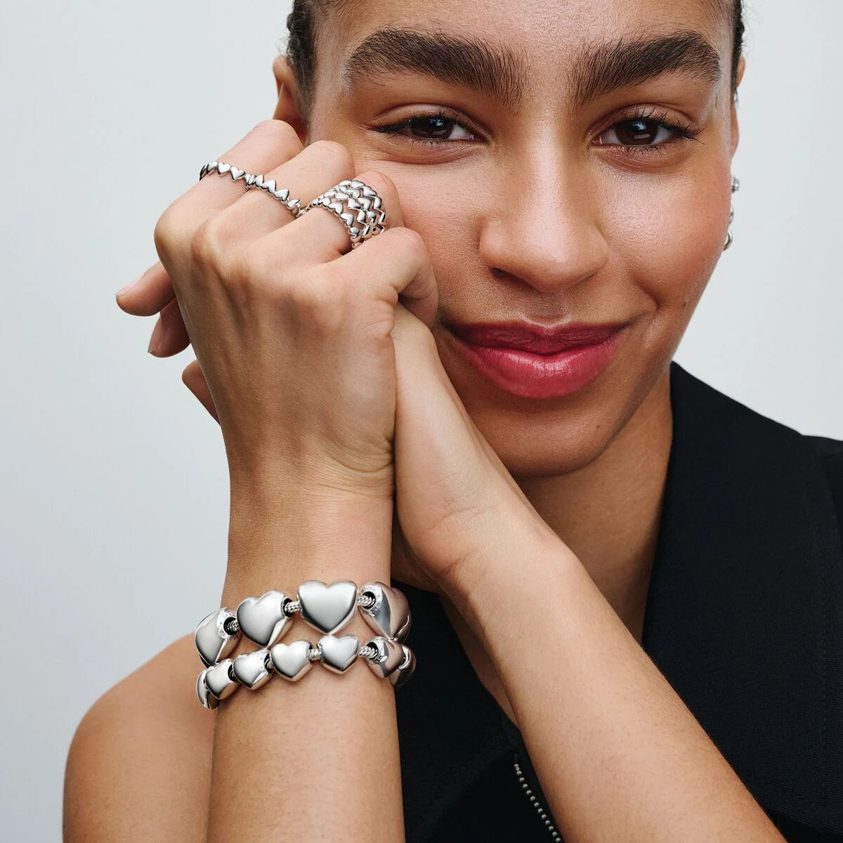 Pandora Reihe von Herzen Ring - 193427C00