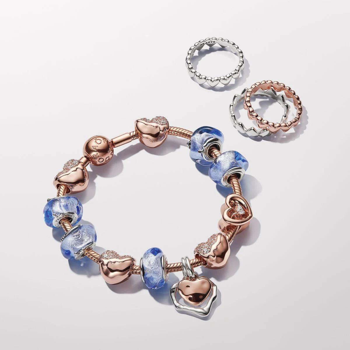 Pandora Reihe von Herzen Ring - 193427C00