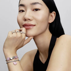 Pandora Rosafarbener Murano Glas Liebeswürfel Charm - 794433C01