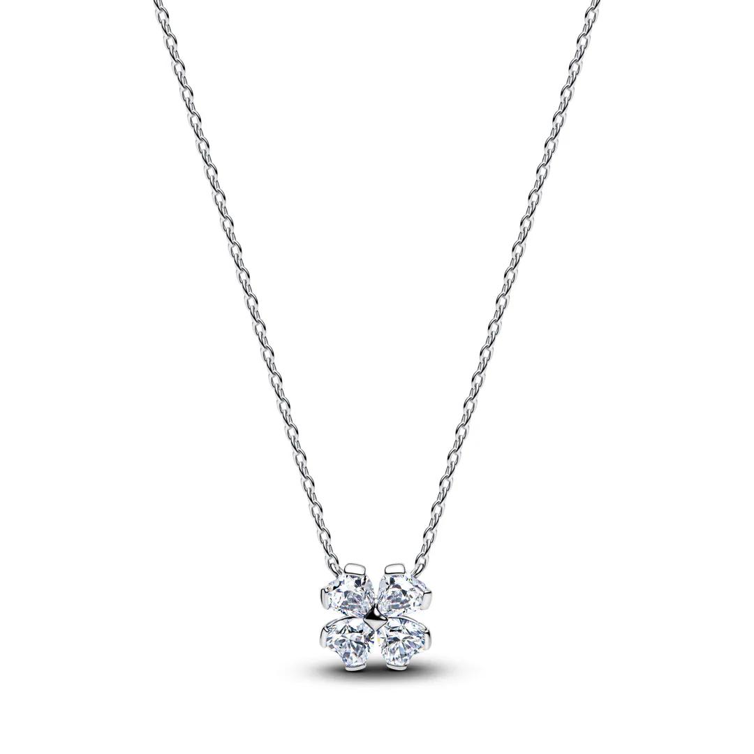 Pandora Timeless Funkelndes Glückskleeblatt Anhänger-Halskette - 394502C01-45