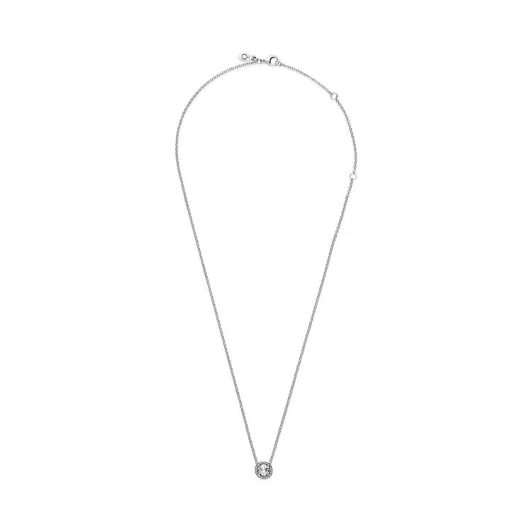 Pandora Timeless Halskette mit Rundem Funkelndem Strahlenkranz - 396240CZ-45
