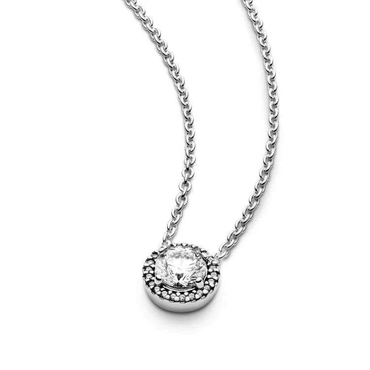Pandora Timeless Halskette mit Rundem Funkelndem Strahlenkranz - 396240CZ-45
