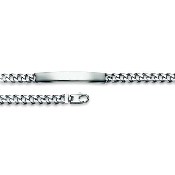 Panzer Plaketten Armband aus Silber 925 weiss - 6277.00052/1900