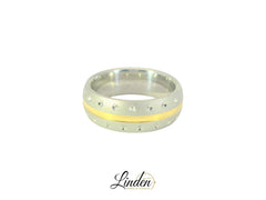 Partnerringe Silber 925 / 18 Karat - 750 Gold - SG132 / 7