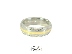 Partnerringe Silber 925 / 18 Karat - 750 Gold - SG134 / 7