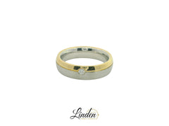 Partnerringe Silber 925 / 18 Karat - 750 Gold - SGB - 631/4.5