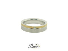 Partnerringe Silber 925 / 18 Karat - 750 Gold - SGB - 633/5