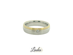 Partnerringe Silber 925 / 18 Karat - 750 Gold - SGB- 634/5