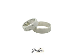 Partnerringe Silber 925 rhodiniert - LS-310/6 & LS-311/6