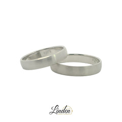 Partnerringe Silber 925 rhodiniert - LS-409/4