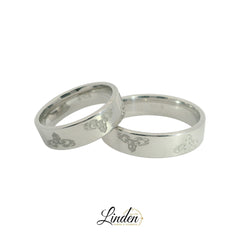 Partnerringe Silber 925 rhodiniert - LS-64/6