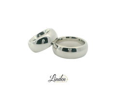 Partnerringe Silber 925 rhodiniert - LS-807/10