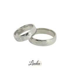 Bagues partenaires en argent 925 rhodié (prix paire) - LS-64/6