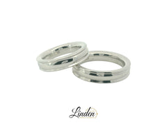 Partnerringe Silber 925 rhodiniert - S-31301/5
