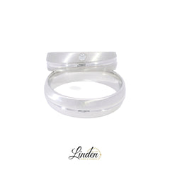 Bagues de couple en argent 925 – Bagues avec zircone – LS-27/6 et LS28/6