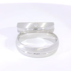 Partnerringe Silber 925 – Ringe mit Zirkonia - LS-27/6 & LS28/6