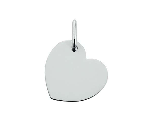 Plakette Gold 750 Weiss Herz Gravierbar – 1255.06243/0001
