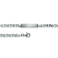 Plaketten-Armband Silber 925 weiss Falkenauge - 6277.00055/1700