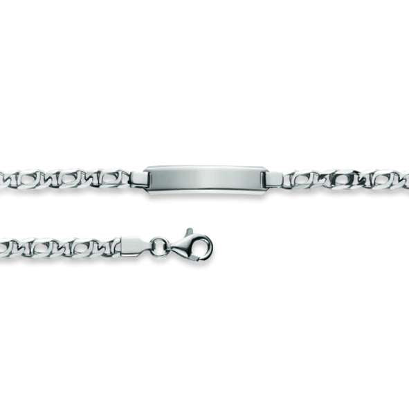 Plaketten-Armband Silber 925 weiss Falkenauge -  6277.00055/1900