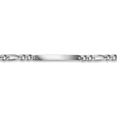 Plaketten-Armband Silber 925 weiss Figaro - 6277.00082/1800