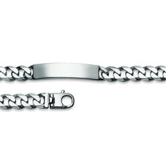 Plaketten-Armband Silber 925 weiss mit Panzerkette - 6277.00054/2100