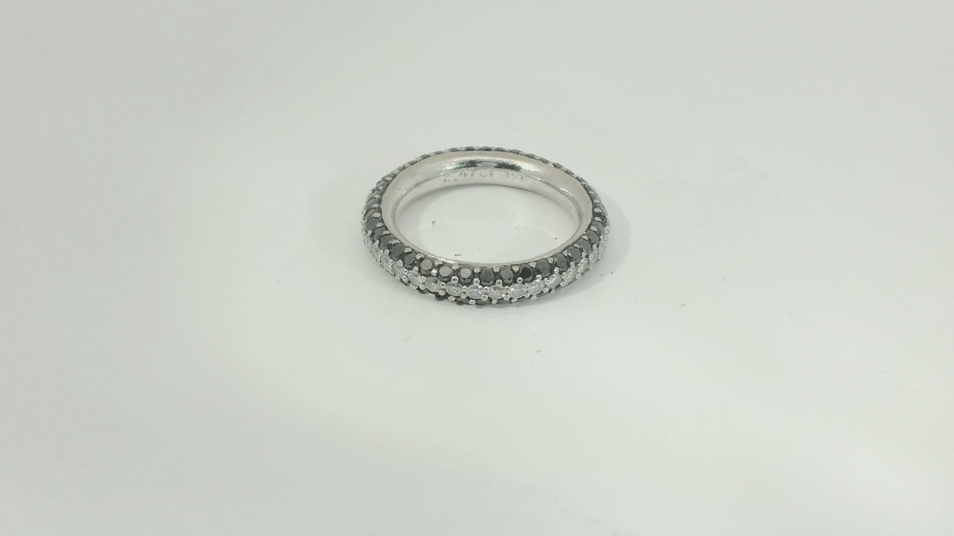 18K Weissgold - 750 Ring 6gr mit Diamanten