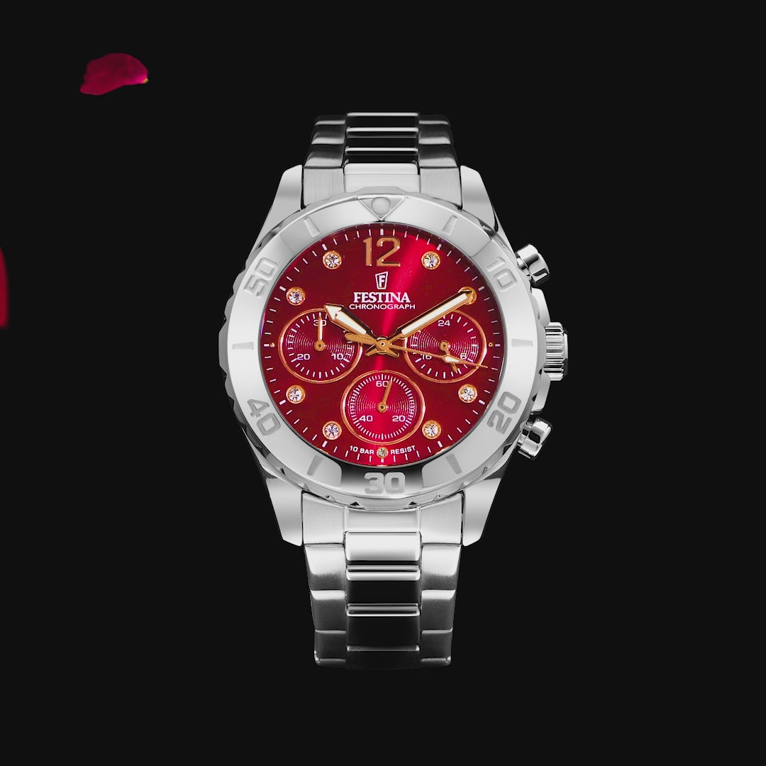 Festina Damenuhr Swiss Made Boyfriend Collection - Edelstahl Armband - F20603/2