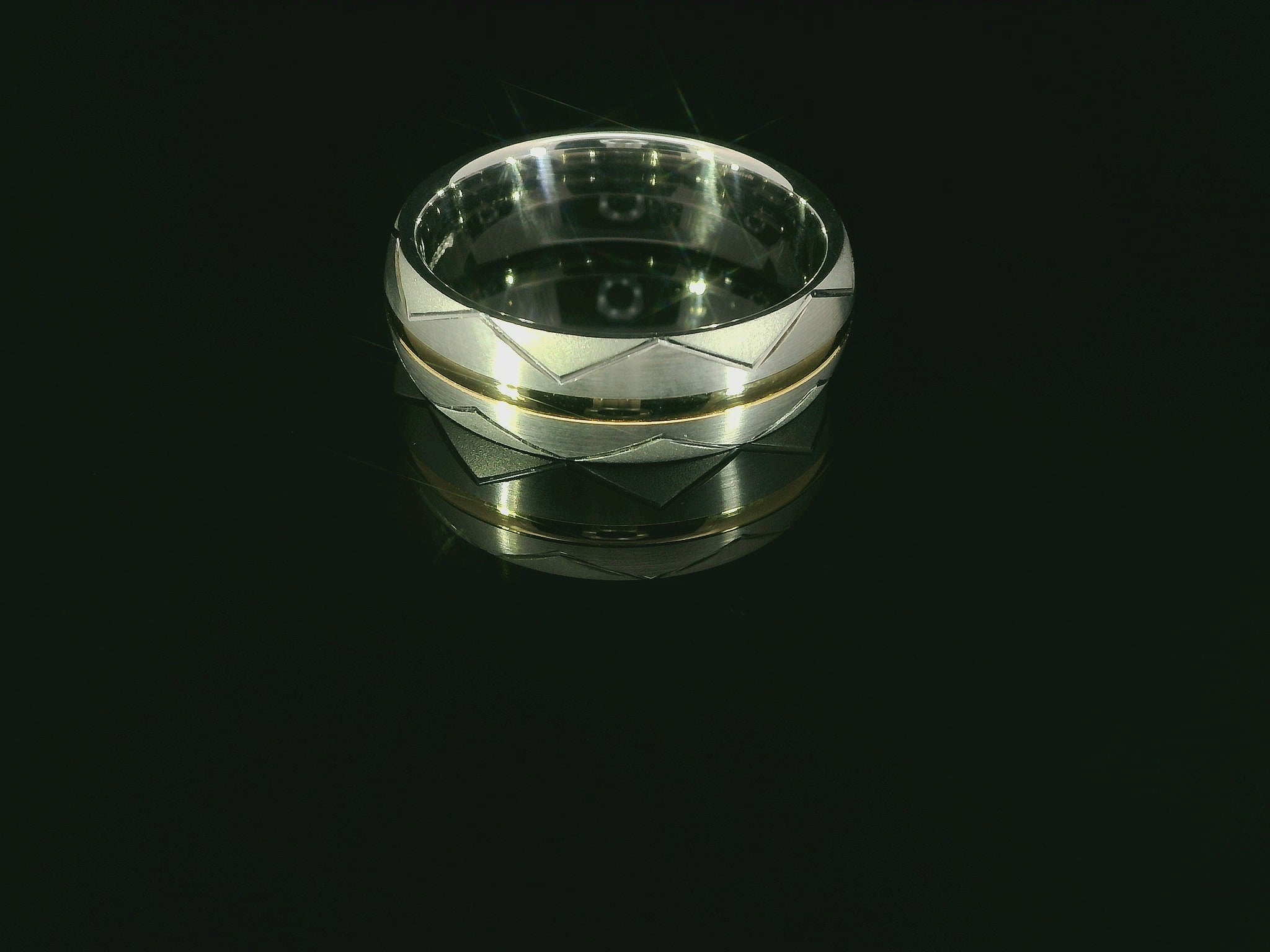 Partnerringe Silber 925 / 18 Karat - 750 Gold - SG136 / 7