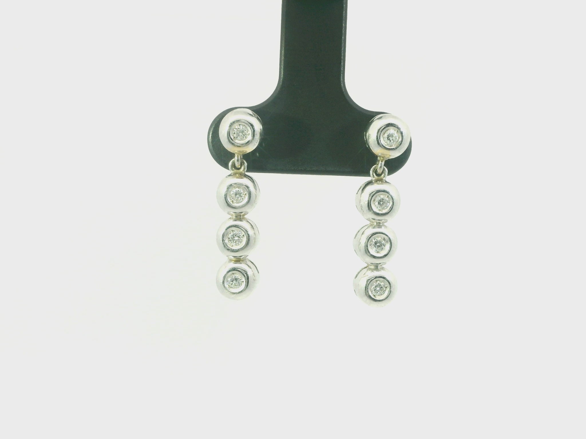 Ohrringe 750 Weissgold Diamant