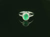 Bague exclusive en or blanc avec diamants et émeraude – Élégance intemporelle en or émeraude 18 carats EKC3/11.21 