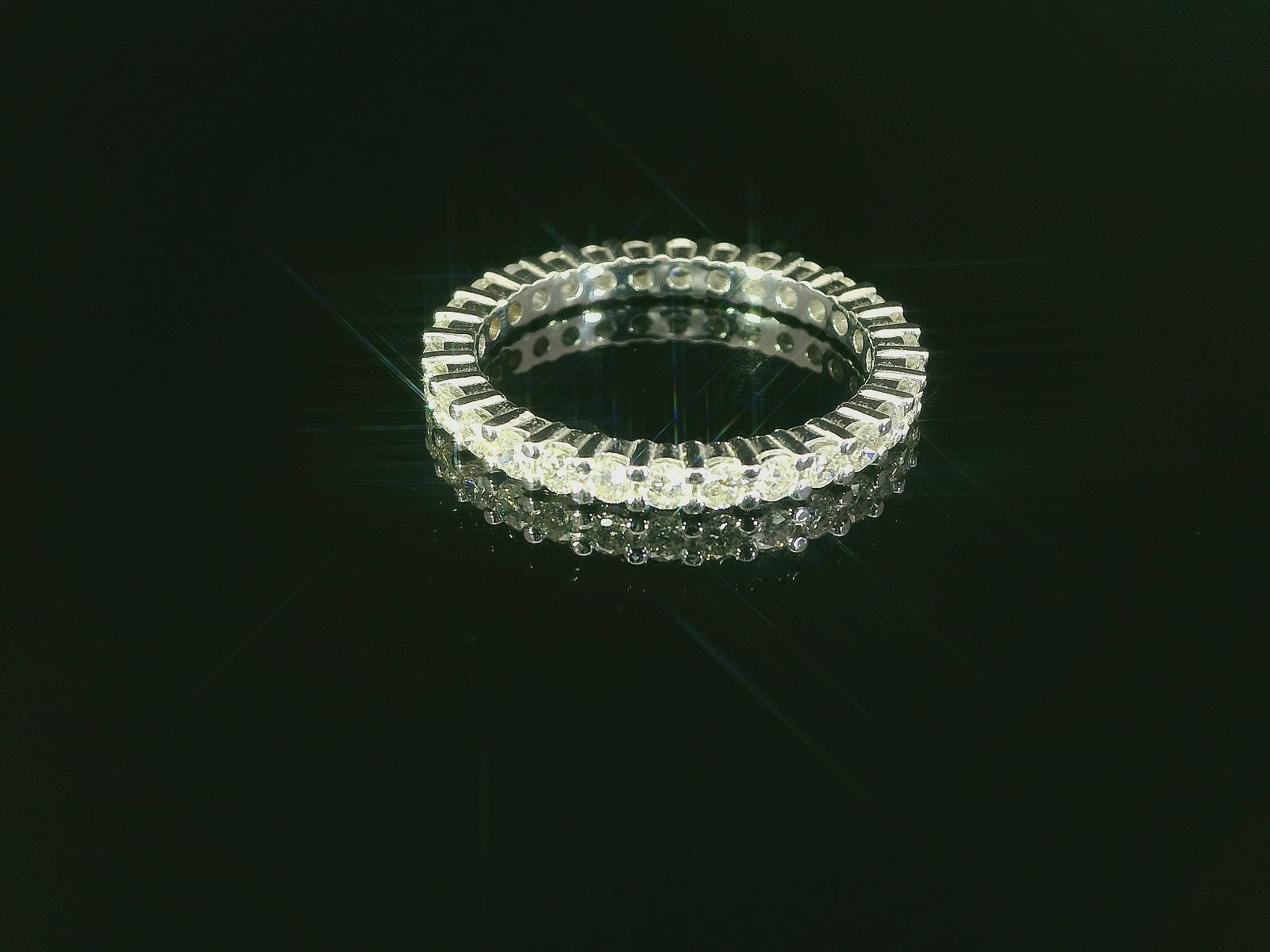 Bague élégante pour femme en or blanc 18 carats, sertie de 29 diamants - YZ0004332 