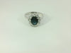Damenring 750 Weissgold Saphir Diamant