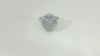 18K Weissgold - 750 Ring 8.9gr mit 16 Diamanten & echtem Edelstein
