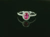 Exklusiver Weissgoldring 18K mit Rubin & 33 Diamanten – Ringgroesse 55, sofort lieferbar - EKC3/56/10.20