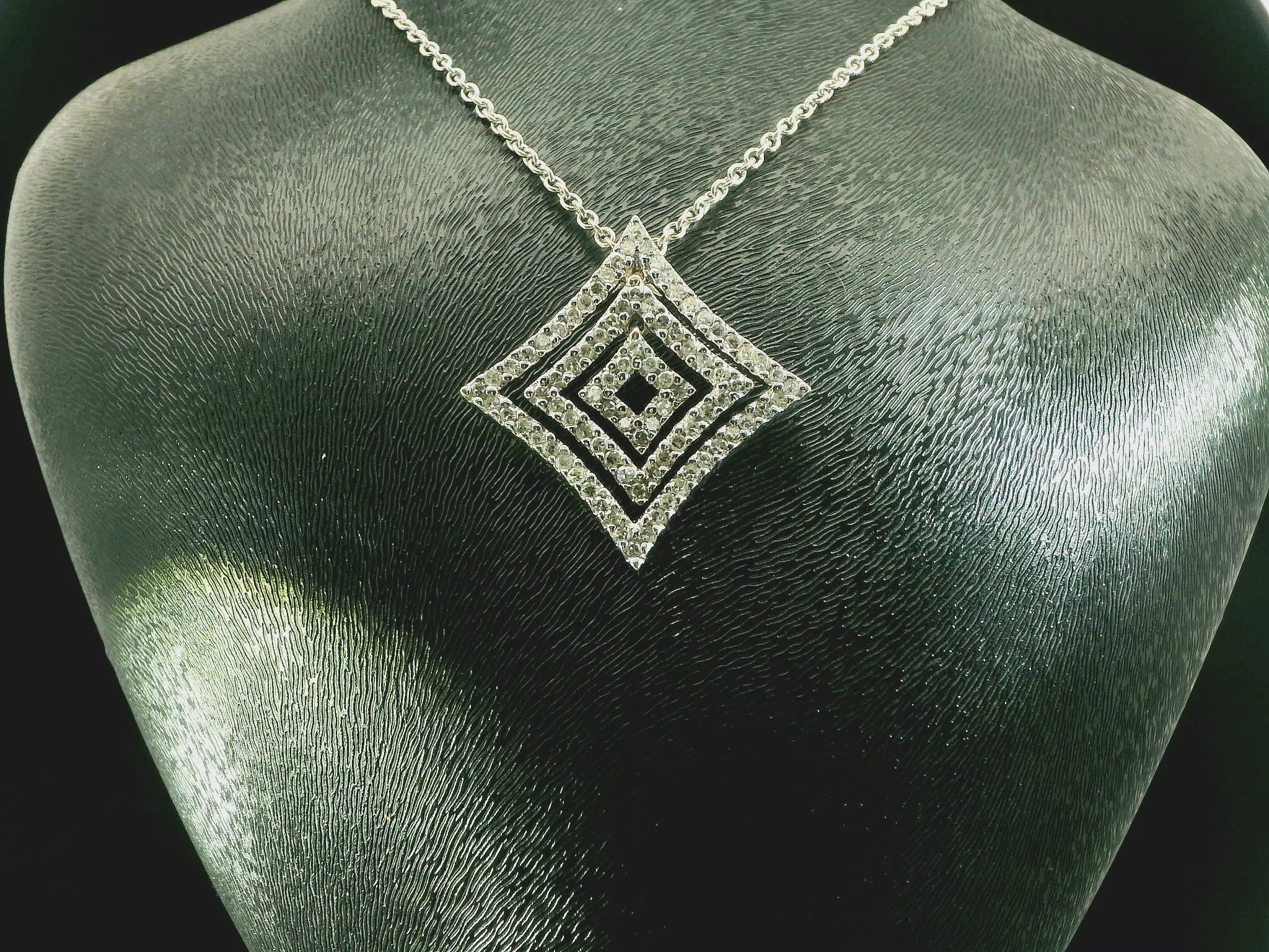 Halskette 750 Weissgold Diamant ca. 45 cm