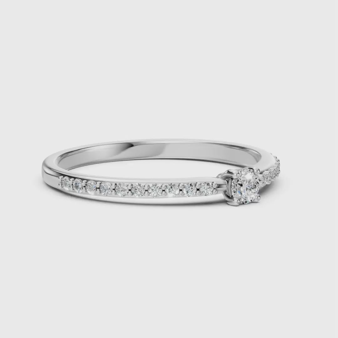 Eleganter Diamantring aus 18K Gold - 101-10116/2(3.0)