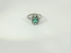 Damenring 750 Weissgold Smaragd Diamant Gr. 55