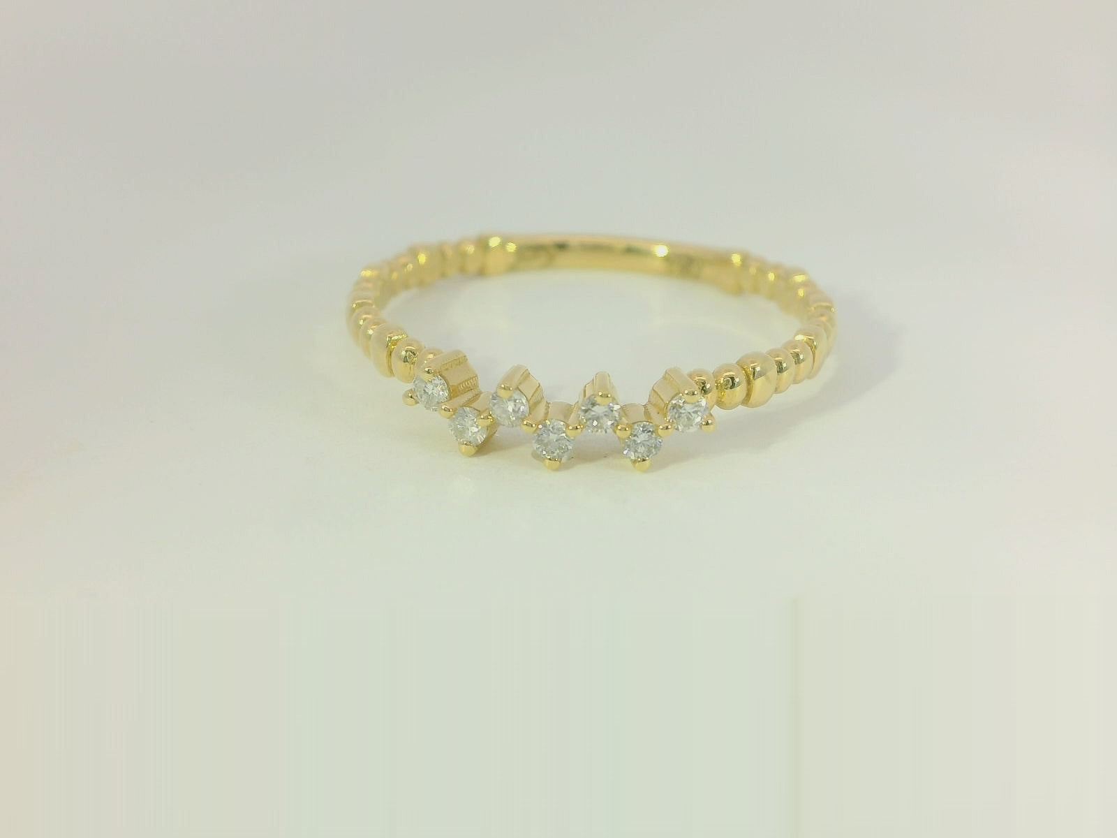 Bague élégante en or 18 carats et diamants – bijou de luxe taille 55 - YZ0003313