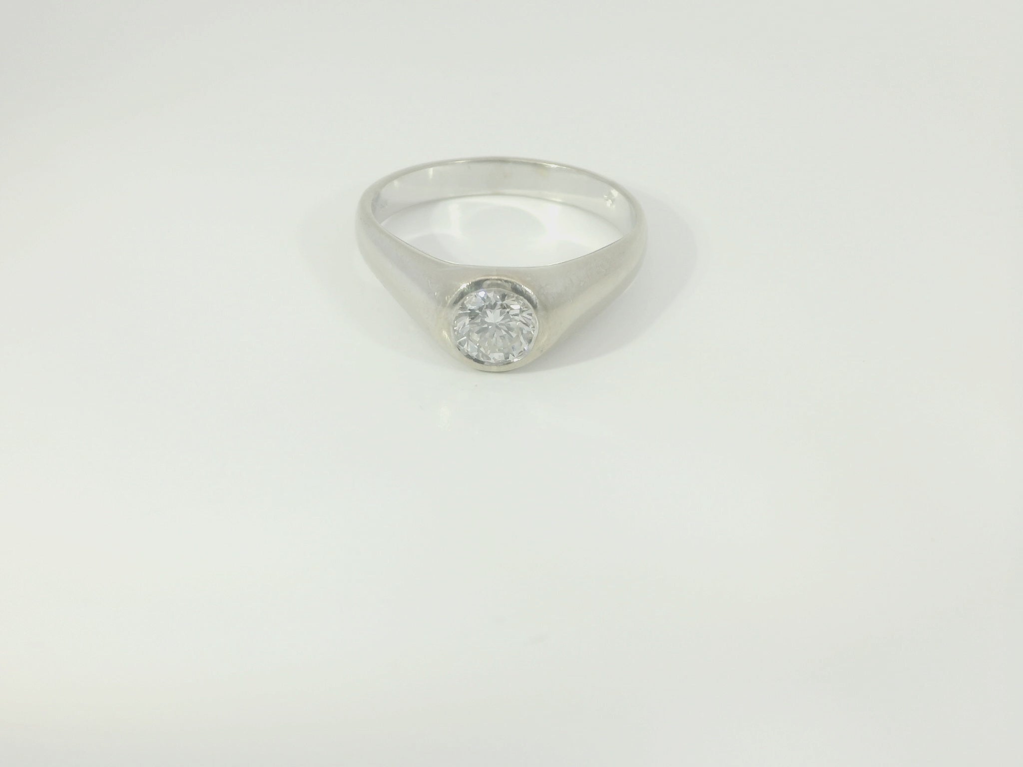 Damenring 750 Weissgold Diamant Gr. 59.5