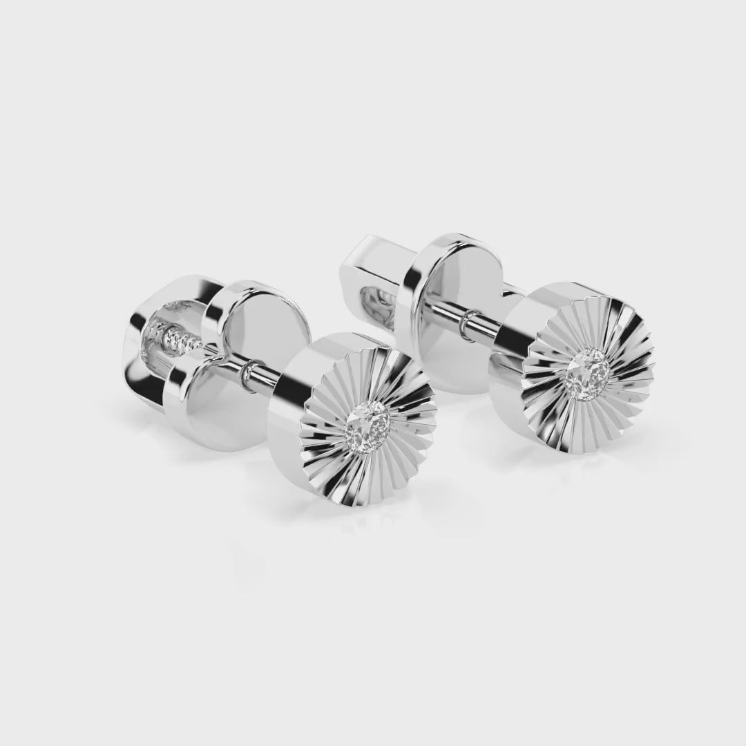 Elegante Diamant-Ohrringe aus 18K Gold - 102-10049 
